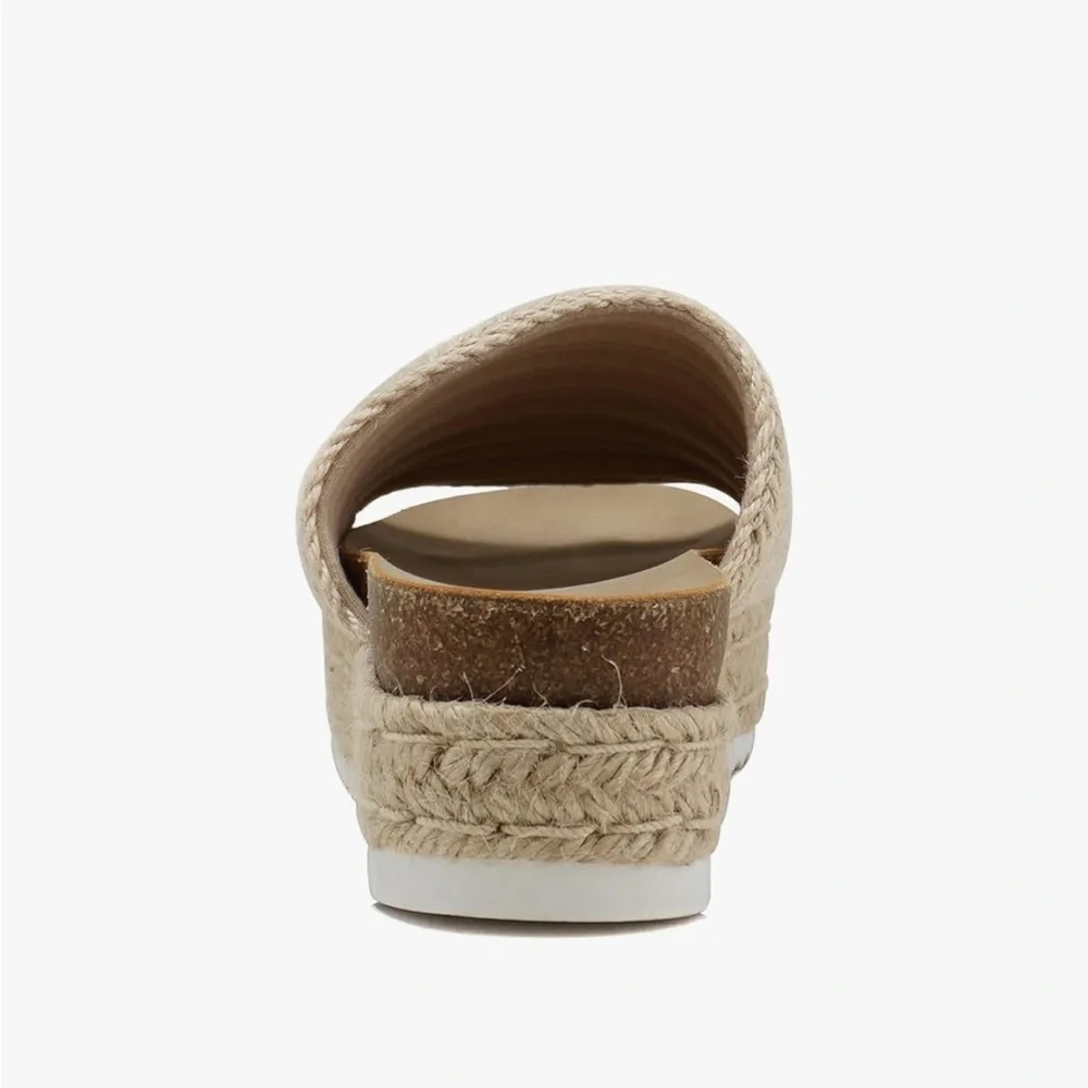 Soda Cream Espadrille Platform Slide